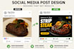 design high converting restaurant and food social media posts
