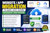 do website migration and clone to AWS gcp azure with backup and zero downtime
