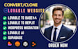 convert, clone lovable ai hostinger ai, replit, wix, base44 to wordpress