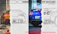 create clean car outline and custom line art