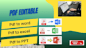 convert PDF to word, excel, and powerpoint