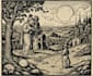 make a medieval woodcut style illustration