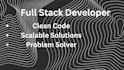 be full stack developer