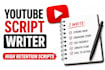 write engaging youtube scripts with hooks, titles and SEO