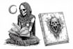 create dark art illustrations in pen and ink