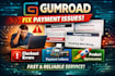 fix gumroad error payment issue checkout troubleshooting product optimization