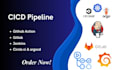 create cicd pipeline with github action, gitlab, jenkins, circle ci and argo cd