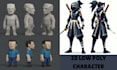make 3d low poly model lowpoly character lowpoly roblox game asset and animation