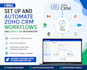 set up and automate zoho CRM workflows and zoho flow integration