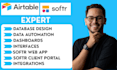 setup airtable database, airtable automation, airtable crm, softr webapp