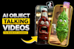 create ai object talking videos, ai fruit talking and ai food videos