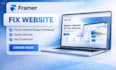 fix framer website, develop framer website, framer website design, framer expert