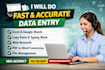 do data entry with accuracy and speed