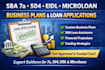 write sba 7a 504 eidl microloan business plan loan application