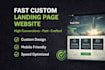 create a fast custom landing page website