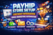 payhip store setup checkout integration email marketing automation system