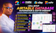 setup airtable database make com airtable automation softr web apps airtable crm