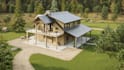 do 3d barndominium, 3d cabin house, farm house, barn house design