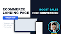 design a cutting edge ecommerce landing page that converts
