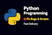 write and debug python programming assignments and projects