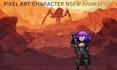 create a unique pixel art animations character design sprite sheet nsfw included