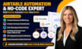setup airtable database airtable automation dashboards softr webapp and workflow