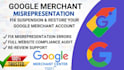 fix google merchant center suspension and gmc misrepresentation