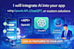 integrate ai into your app using openai API, chatgpt, or custom solutions