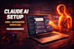 setup claude ai, claude code, pro tools and coworking installing