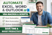 automate excel, word, and outlook using powerful vba macros