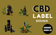 do premium cbd hemp label design, supplement bottle label and packaging design