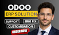 fix odoo erp bugs customize CRM pos and API integration fast