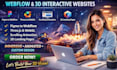 3d interactive webflow website 3d interactive website threejs webgl 3d website