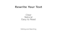 rewrite your text to sound clear, natural and human