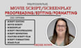 edit, rewrite movie script, screenplay, feature film script and be script doctor