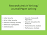 write cybersecurity articles for research journals