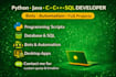 develop python, java, c, cpp bots, sql database and programming projects
