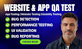 app testing and website testing for bugs and usability testing bug report