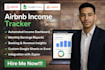 create airbnb income tracker dashboard in excel sheets, google sheets and zapier