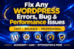fix wordpress errors bugs and performance issues quickly