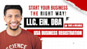 register your llc, ein and dba in the USA fast and accurately