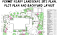 landscape site plan plot plan backyard design permit drawing 2d layout