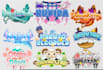 create vtuber logo, vtuber background, vtuber model, 3d vtuber, vtuber rigging