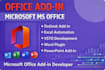 develop microsoft office outlook addin plugin, ms office, vsto addin, powerpoint