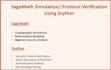 do protocol simulation using sagemath and scyther