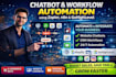do website wp shopify chatbot, gohighlevel automation using n8n zapier