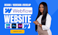 design, redesign, or develop webflow website, webflow expert