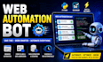 create web automation bot, python automation, selenium bot, script, web scraping