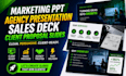 marketing PPT, agency presentation, sales deck, client proposal slides
