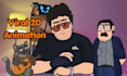 create a professional 2d character animation for you